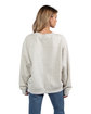 chicka-d Ladies' Old School Crew Sweatshirt ash grey ModelBack