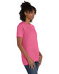 Hanes Unisex Perfect-T T-Shirt wow pink heather ModelQrt