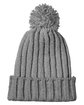 J America Cushy Knit Hat grey heather ModelSide