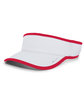 Pacific Headwear Lite Series All-Sport Active Visor white/ red ModelQrt