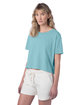 Alternative Ladies' CVC Go-To Headliner Crop T-Shirt heather aqua ModelQrt