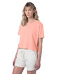 Alternative Ladies' CVC Go-To Headliner Crop T-Shirt hth sunset coral ModelQrt
