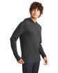 Alternative Adult Keeper Vintage Jersey Hooded Pullover T-Shirt charcoal heather ModelSide