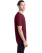 Hanes Unisex Ecosmart  T-Shirt maroon ModelSide