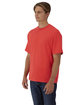 Hanes Unisex Retro Beefy T-Shirt poppy red ModelQrt