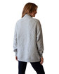 chicka-d Ladies' Quilted Q-Zip Pullover heather grey ModelBack