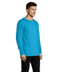 Hanes Men's ComfortSoft Long-Sleeve T-Shirt teal ModelSide