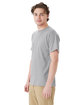 Hanes Unisex Essential Pocket T-Shirt light steel ModelQrt