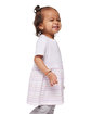 Rabbit Skins Infant Fine Jersey Dress wht/ lilac strp ModelSide