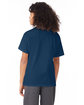 Hanes Youth T-Shirt navy ModelBack