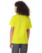 Hanes Youth T-Shirt safety green ModelBack
