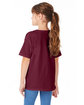 Hanes Youth Essential-T T-Shirt maroon ModelBack