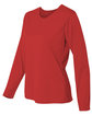 C2 Sport Ladies' Performance Long Sleeve T-Shirt red ModelSide