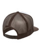 YP Classics Adult Trucker with White Front Panel Cap brown/ wht/ brwn ModelBack