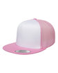 YP Classics Adult Trucker with White Front Panel Cap pink/ wht/ pink OFFront