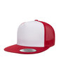 YP Classics Adult Trucker with White Front Panel Cap red/ wht/ red ModelQrt