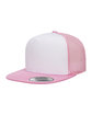 YP Classics Adult Trucker with White Front Panel Cap pink/ wht/ pink ModelQrt