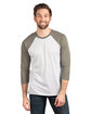 Next Level Apparel Unisex Triblend Three-Quarter Sleeve Raglan  