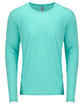 Next Level Apparel Men's Triblend Long-Sleeve Crew tahiti blue OFFront