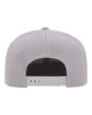 YP Classics Adult Flat Visor ClassicSnapback Cap silver ModelBack