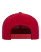 YP Classics Adult Flat Visor ClassicSnapback Cap red ModelBack