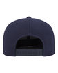 YP Classics Adult Flat Visor ClassicSnapback Cap navy ModelBack