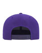 YP Classics Adult Flat Visor ClassicSnapback Cap purple ModelBack