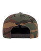 YP Classics Adult Flat Visor ClassicSnapback Cap camo ModelBack