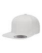 YP Classics Adult Flat Visor ClassicSnapback Cap white ModelQrt