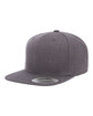 YP Classics Adult Flat Visor ClassicSnapback Cap dark heather ModelQrt