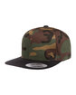 YP Classics Adult Flat Visor ClassicSnapback Cap camo/ black ModelQrt