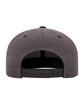 YP Classics Adult Flat Visor Classic Two-Tone Snapback Cap drk hthr/ black ModelBack