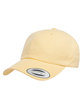 YP Classics Adult Peached Cotton Twill Dad Cap yellow OFFront