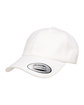 YP Classics Adult Peached Cotton Twill Dad Cap white ModelQrt