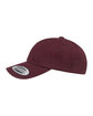 YP Classics Adult Peached Cotton Twill Dad Cap maroon ModelSide