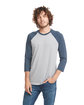 Next Level Apparel Unisex CVC Three-Quarter Sleeve Raglan Baseball T-Shirt  