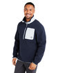 Puma Golf Men's Fleece Quarter-Zip deep nvy/ wh glw ModelQrt