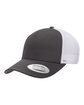 YP Classics Adult Retro Trucker Cap charcoal/ white ModelQrt