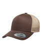 YP Classics Adult Retro Trucker Cap brown/ khaki ModelQrt