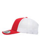 YP Classics Adult Retro Trucker Cap red/ white ModelSide