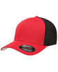 Flexfit Adult Trucker Cap red/ black OFFront