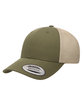 YP Classics Low Profile 2-Tone Trucker Cap moss/ khaki ModelQrt