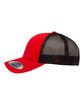 YP Classics Adult Retro Trucker Cap red/ black ModelSide