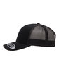 YP Classics Adult Retro Trucker Cap black ModelSide