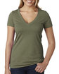 Next Level Apparel Ladies' CVC Deep V-Neck T-Shirt  