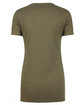 Next Level Apparel Ladies' CVC Deep V-Neck T-Shirt military green OFBack