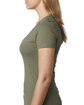 Next Level Apparel Ladies' CVC Deep V-Neck T-Shirt military green ModelSide