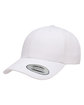 YP Classics Premium Curved Visor Snapback Cap white ModelQrt