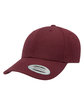 YP Classics Premium Curved Visor Snapback Cap maroon ModelQrt