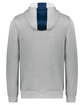Augusta Sportswear Unisex Three-Season Fleece Hooded Pullover navy/ grey hthr ModelBack